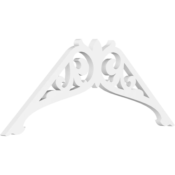 Ekena Millwork Pitch Carrillo Architectural Grade PVC Gable Pediment, 36"W x 16 1/2"H x 1"P (11/12) GPP036X017X100CRL - main
